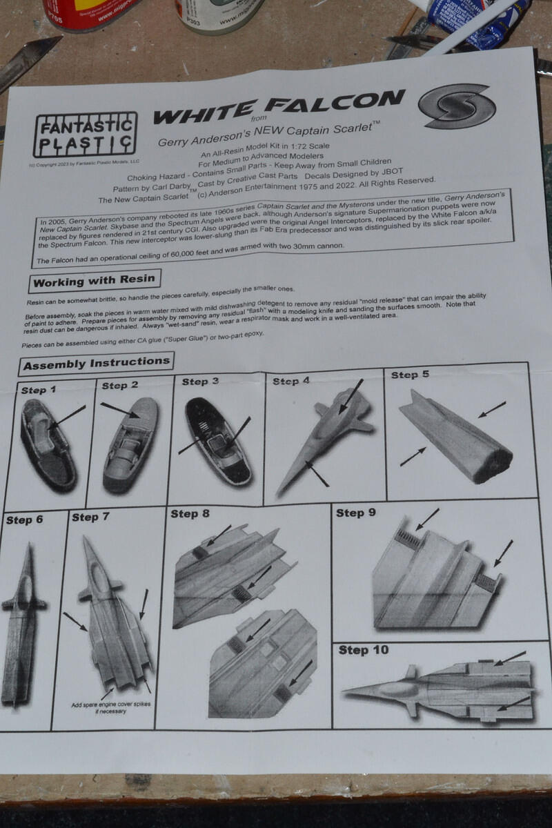 1:72 Spectrum Falcon from New Captain Scarlet, kit by Fantastic Plastic ...